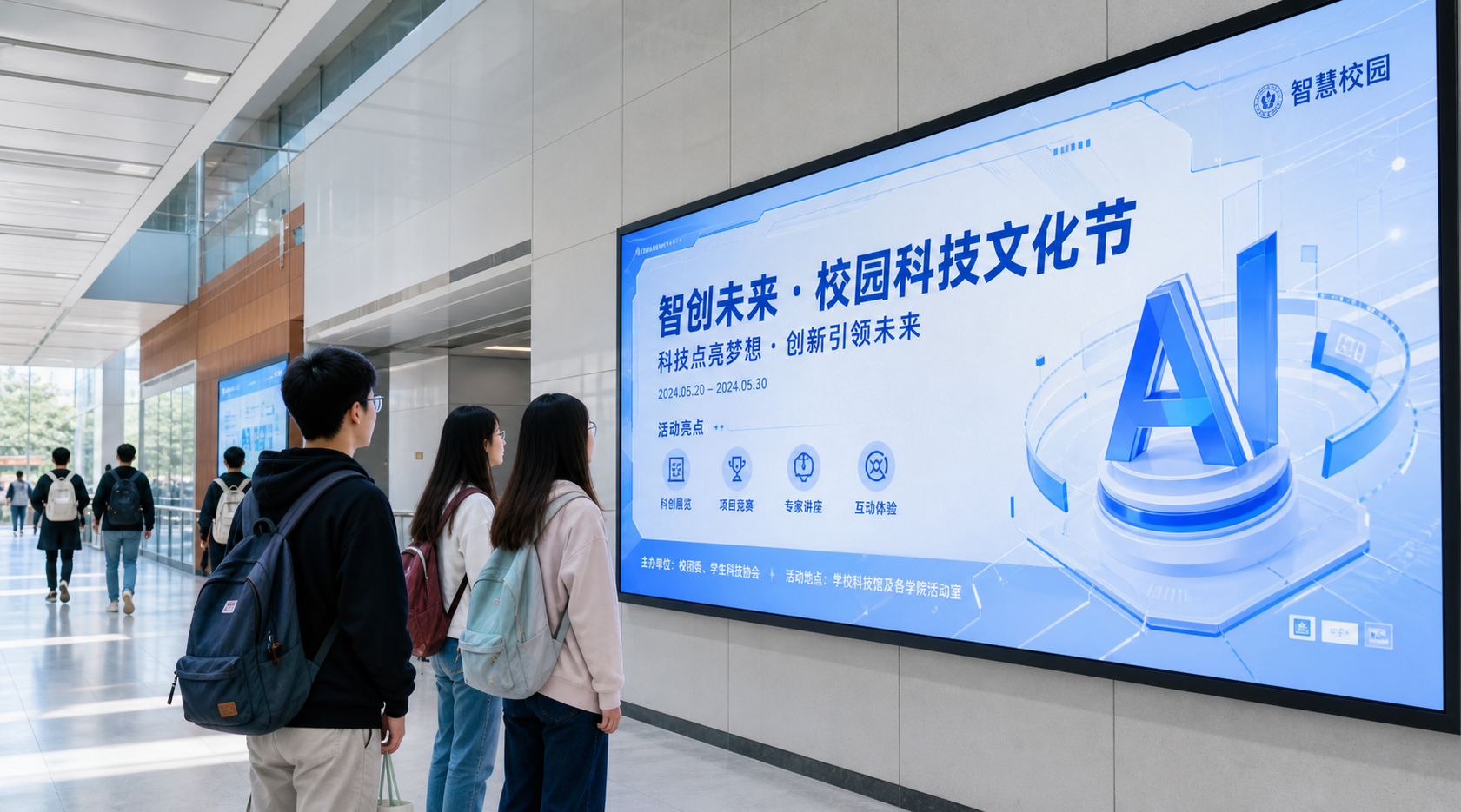 智慧校园信发大屏解决方案